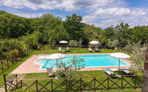 Podere Bagnolo 8: Svømmepøl, Udvej, Have, Udendørs Møbler, Eco Hotel, Thermae, Estate, Hacienda, Lawn, Stuehus