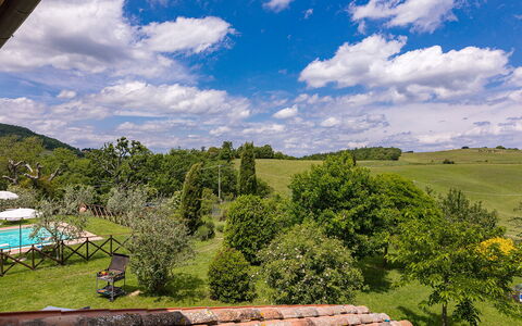 Podere Bagnolo 8: Svømmepøl, Udvej, Eco Hotel, Estate, Udendørs Møbler, Stuehus, Fritid, Villa, Lawn, Have