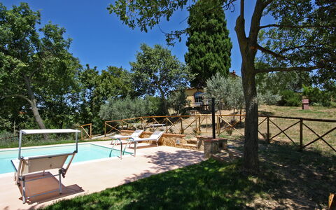 Monterzi 4: Estate, Svømmepøl, Hacienda, Backyard, Skygge, Have, Villa, Gård, Landscaping, Udendørs Møbler
