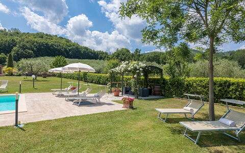 Le Terre di Nunzio 12: Have, Lawn, Eco Hotel, Svømmepøl, Udvej, Landscaping, Plantation, Udendørs Møbler, Parkere, Stuehus