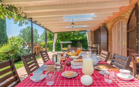 Villa Gino 8+2: Møbel, Bord, Udendørs Møbler, Stol, Udendørs Bord, Køkken & Spisebord, Have, Blomsterkrukke, Eco Hotel, Veranda