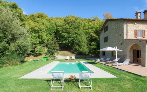 Casale del Castagneto 8: Svømmepøl, Estate, Stuehus, Sommerhus, Have, Lawn, Backyard, Hacienda, Villa, Gård