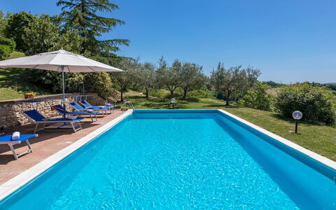Villa Mila 6: Blå, Svømmepøl, Have, Udvej, Estate, Landscaping, Hacienda, Eco Hotel, Villa, Udendørs Møbler