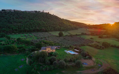 Podere Pratovecchio 14+2: Landskab, Landdistrikt, Græs-, Land Lot, Menneskelig Bosættelse, Landsby, Mark, Plantation, Sommerhus, Estate