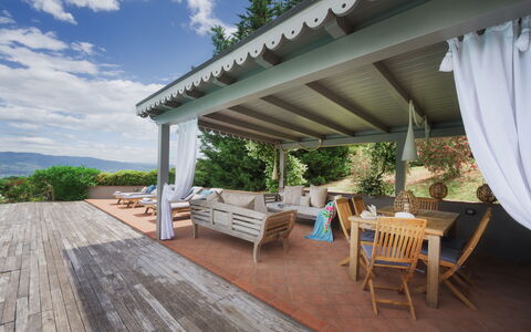 Villa Marraccini 8: Møbel, Udendørs Møbler, Veranda, Udvej, Stol, Skygge, Eco Hotel, Dæk, Udendørs Struktur, Svømmepøl