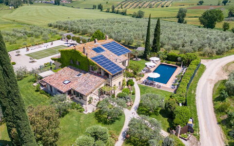 Casale Santa Lucia 8+2: Estate, Hjem, Svømmepøl, Have, Udvej, Sommerhus, Landscaping, Fugleperspektiv, Eco Hotel, Hacienda