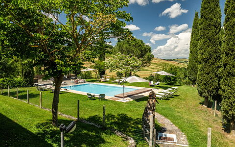 Le Colombelline 12: Svømmepøl, Have, Fritid, Lawn, Estate, Udendørs Møbler, Liggestol, Landscaping, Villa, Parkere