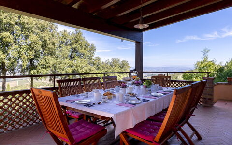 Villa Bel Panorama 8: Møbel, Stol, Bord, Køkken & Spisebord, Udvej, Udendørs Bord, Udendørs Møbler, Skygge, Eco Hotel, Altan