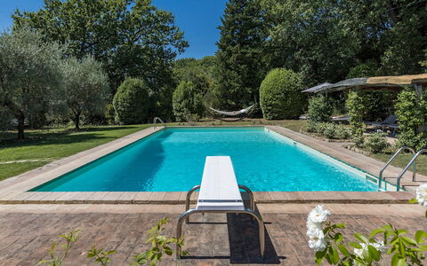 Casale le Querce di Cetona 8: Svømmepøl, Udvej, Udendørs Møbler, Fritid, Skygge, Water Feature, Have, Thermae, Estate, Eco Hotel