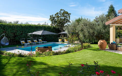La Villanella 6: Svømmepøl, Udvej, Udendørs Møbler, Have, Busk, Eco Hotel, Landscaping, Backyard, Paraply