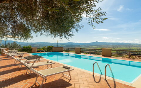 Casale Ombrone 11: Svømmepøl, Udvej, Eco Hotel, Udendørs Møbler, Hacienda, Hotel, Villa, Ferieby, Altan