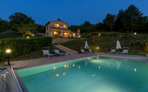 Poggio delle Lumie 6: Svømmepøl, Estate, Sommerhus, Eco Hotel, Hacienda, Udvej, Villa, Stuehus, Landscaping, Ferieby