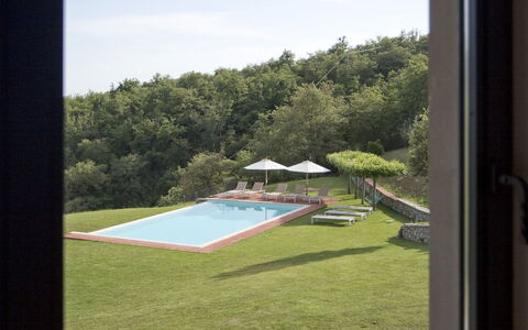 La Maccinaia 14: Ejendom, Græs, Vindue, Værelse, Træ, Hus, Arkitektur, Hjem, Lawn, Landskab