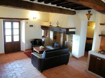 living room with fireplace