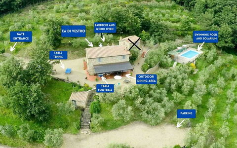 Agriturismo Ca di Vestro: Hus, Busk, Landdistrikt, Sommerhus, Estate, Landsby, Stuehus, Have, Landscaping