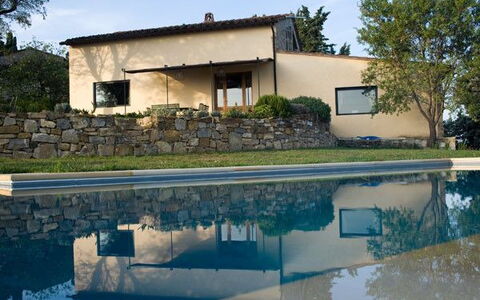The villa from the pool