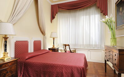 Room with a view on internal courtyard