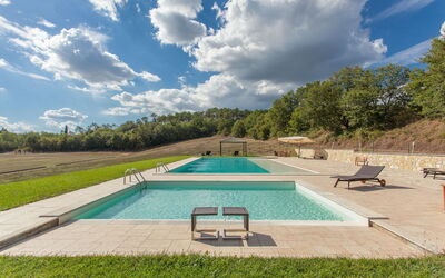 Two swimming pools: one for adults and one for children