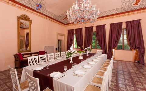 Villa Gubbio: Værelse, Ejendom, Bygning, Funktion Hall, Indretning, Restaurant, Spisestue, Ejendom, Møbel, Loft